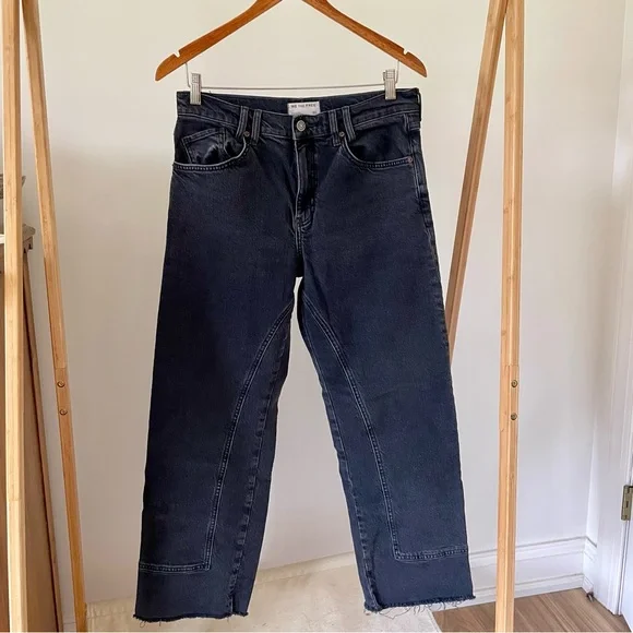 Free People We the Free Risk Taker Mid Rise Jeans in Black - 30 - Picture 5 of 7